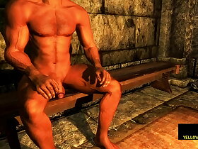 桑拿房里的两个淫荡男人