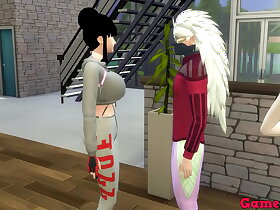 日向雏田和她的朋友们第十章 斑去训练，比迪丽告诉他，他会帮助她做一些练习，脱掉她的衣服，在机器上操她